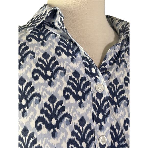 Chico's 0.5 / 6 No Iron Ikat Shirt NWT - Picture 2 of 7